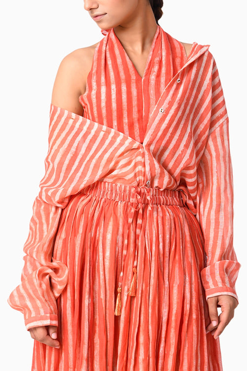 Shirt Co-ord Coral Shima Tama Co-ord Set