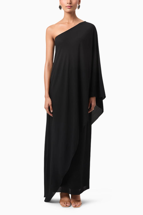 Black Straight Column Skirt