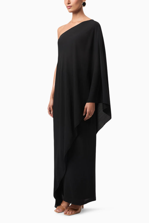 Black Straight Column Skirt