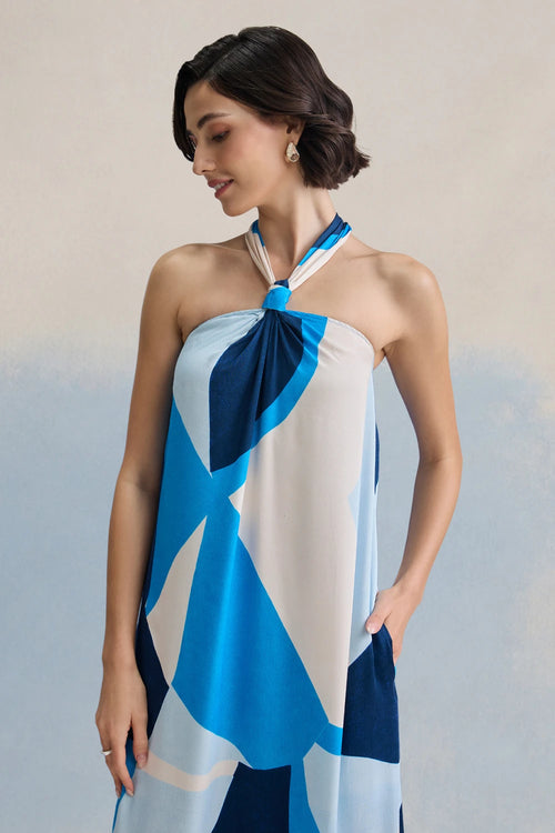 Ocean Wave Maxi Dress