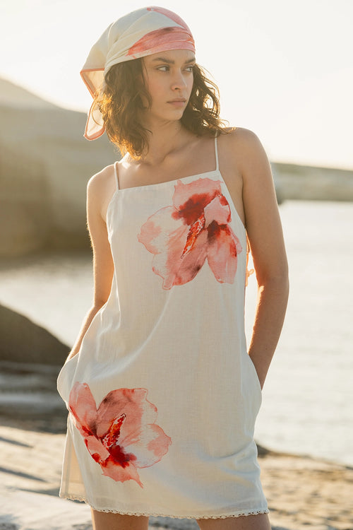 Gili Mini Floral Pink-White Dress
