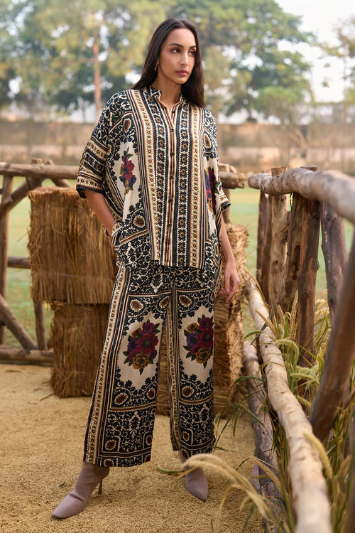 Baroque Printed Straight-Cut Pant