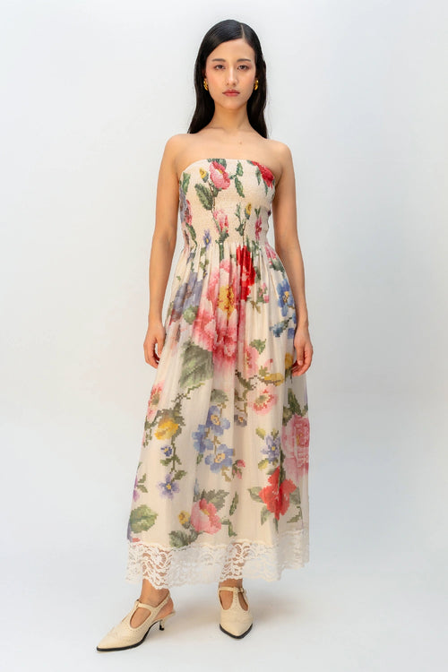 Apricot Veil Dress