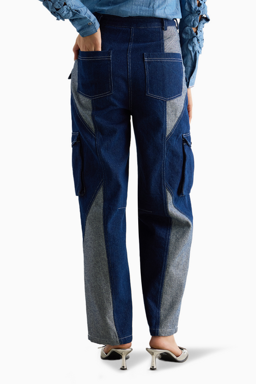 Dual Denim Cargo Pants