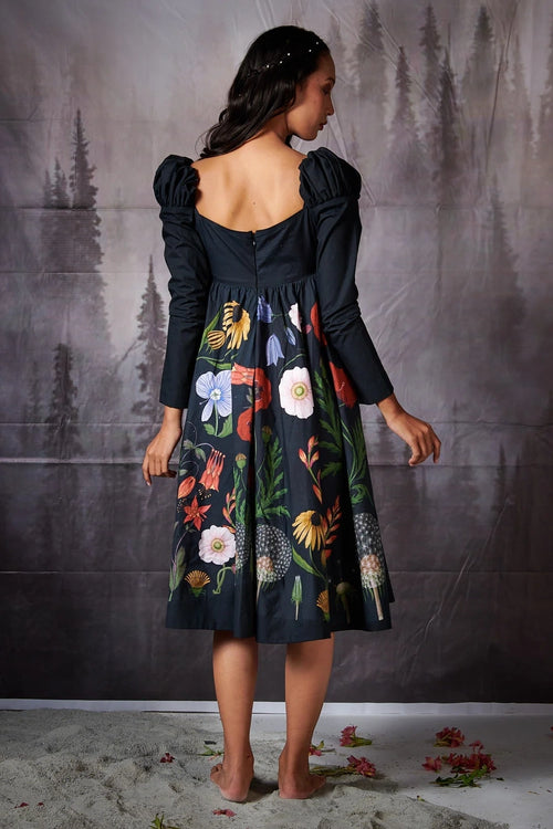 Black Grandma Full Sleeves Dress