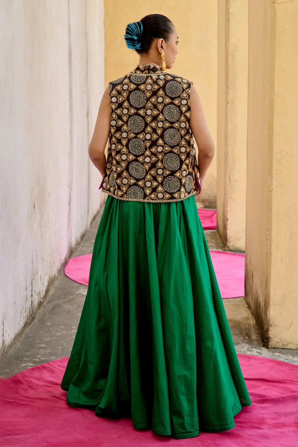 Jantar Mantar Emerald Skirt Set