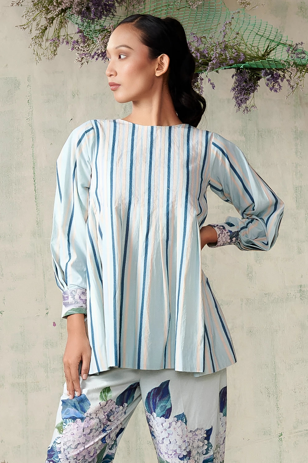 Sky Blue Hydrangea Co-ord Set