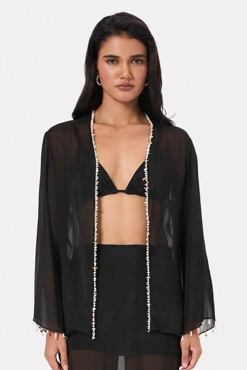 Midnight Shell Trim Blouse