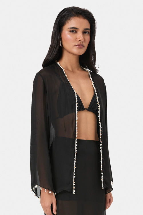 Midnight Shell Trim Blouse