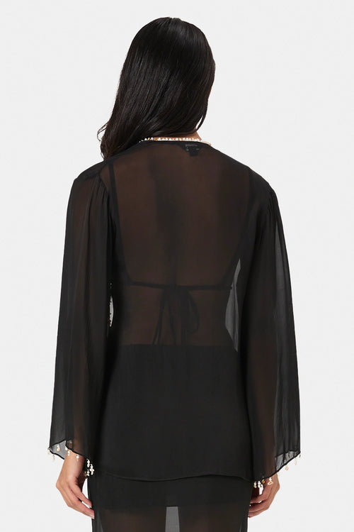 Midnight Shell Trim Blouse