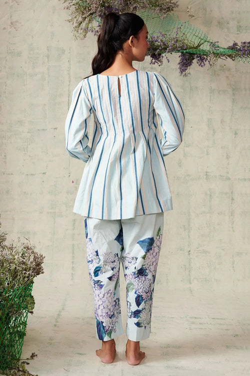 Sky Blue Hydrangea Co-ord Set
