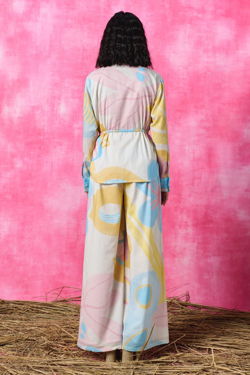 Floré Drawstring Shirt And Trousers Set