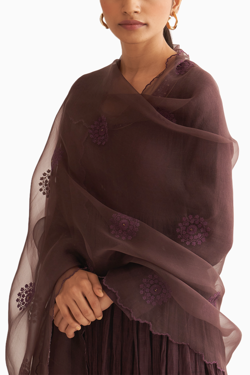 Silvi Deep Wine Kurta Set