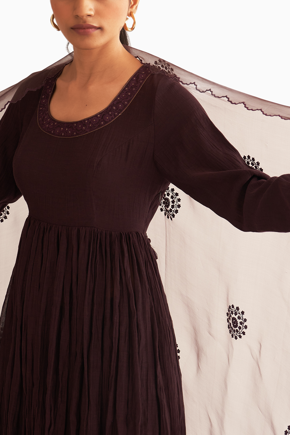 Silvi Deep Wine Kurta Set