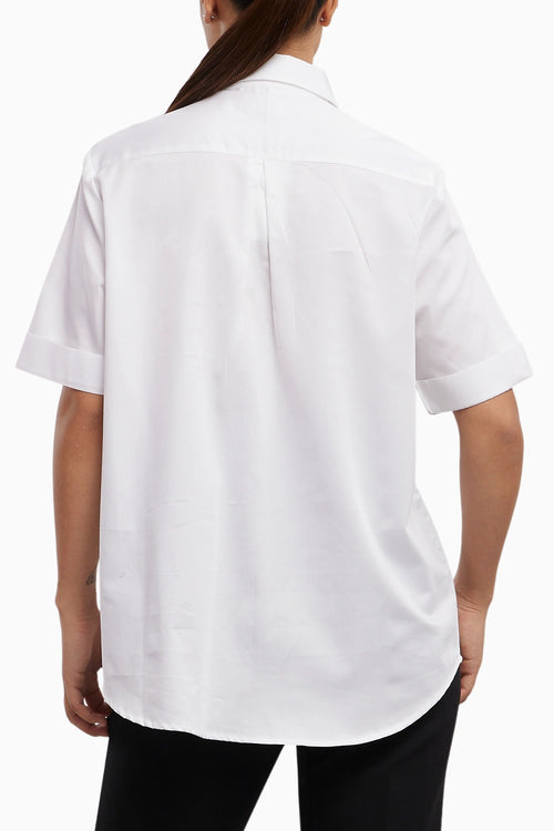 White Bisou Embroidered Shirt