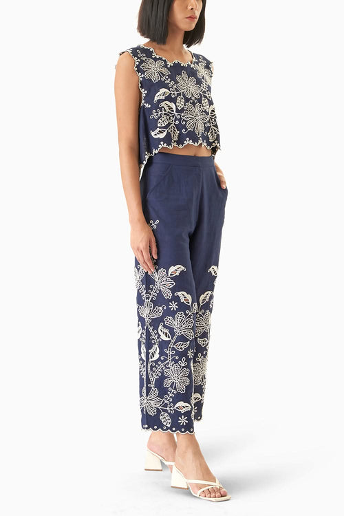 Blue Marlun Shrug with Pants