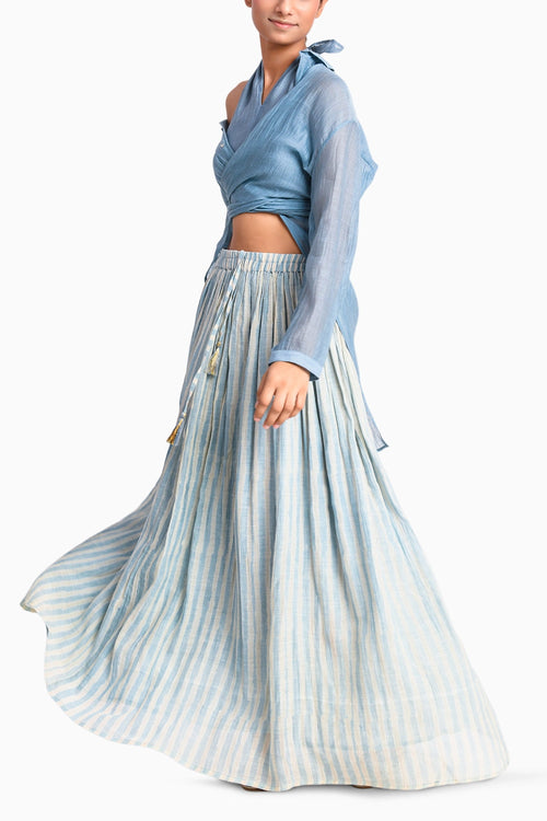 Shirt Co-ord Sky Shima Tama Co-ord Set