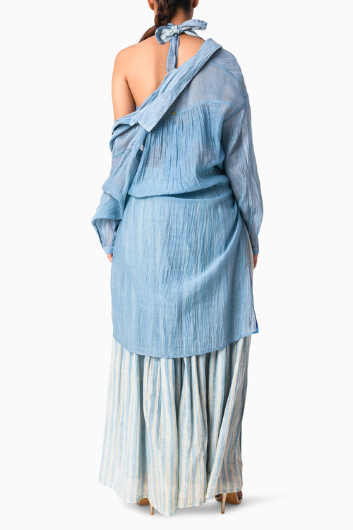 Shirt Co-ord Sky Shima Tama Co-ord Set