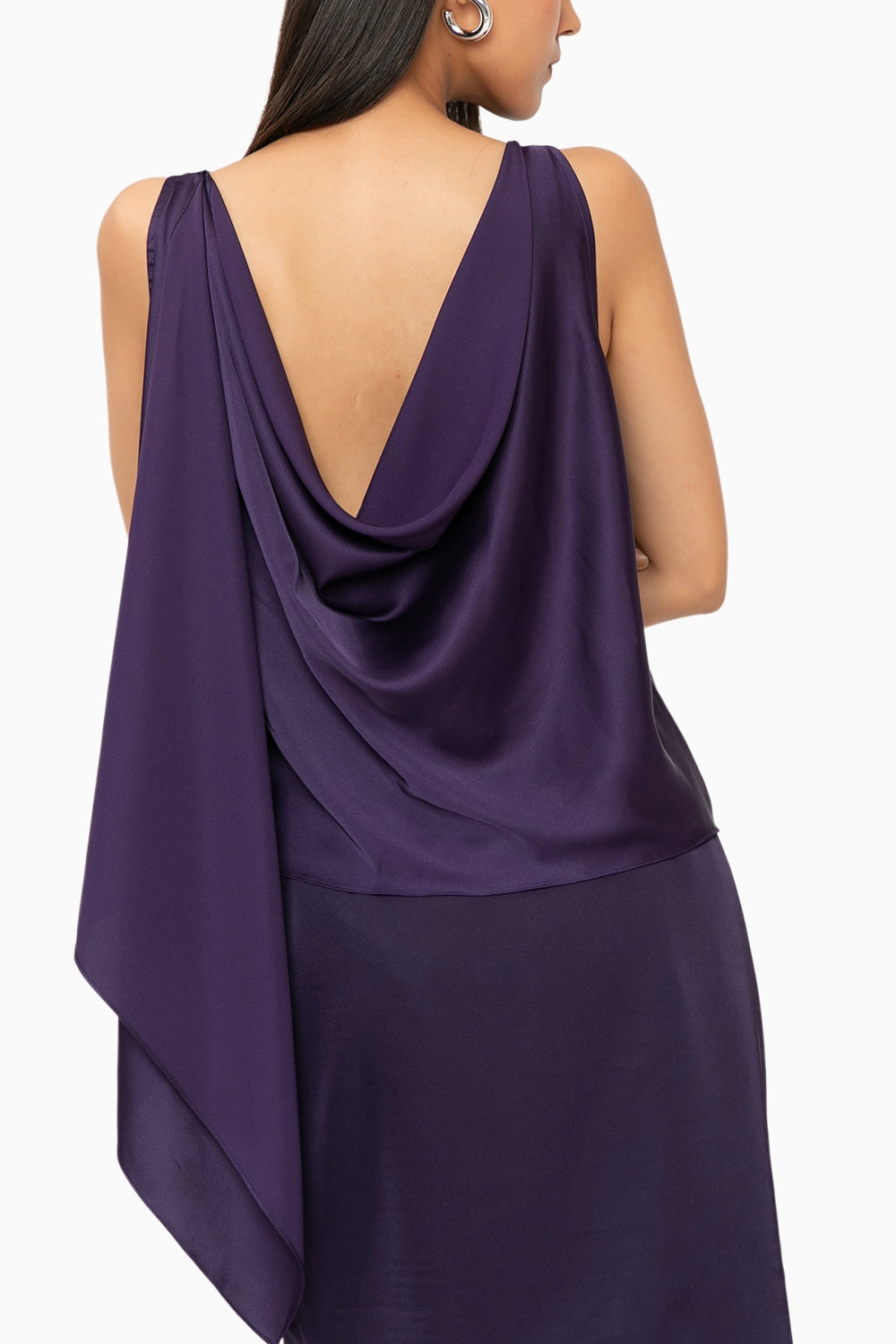 Violet Satin Top