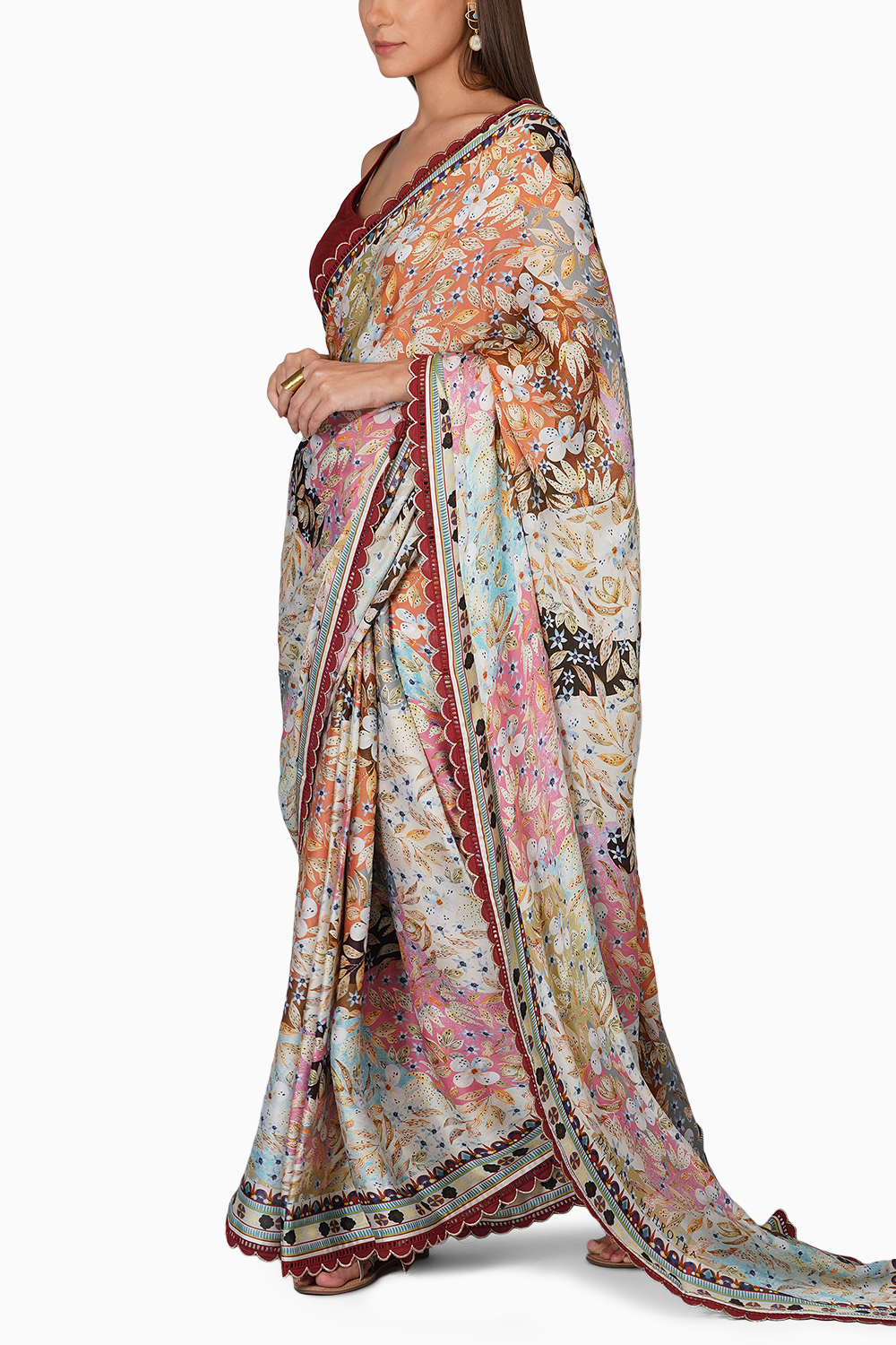 Melange Print Kora Saree