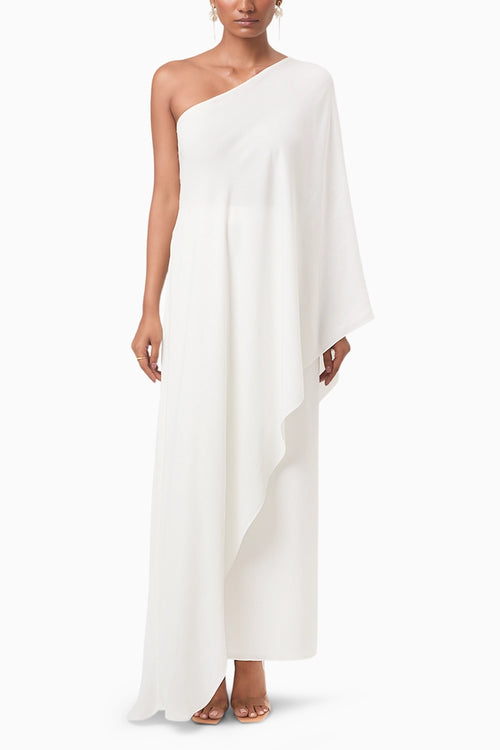 Ivory Straight Column Skirt