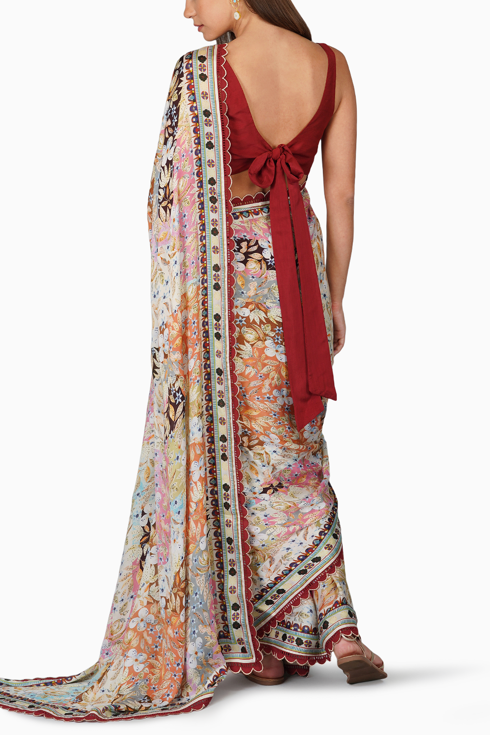 Melange Print Kora Saree