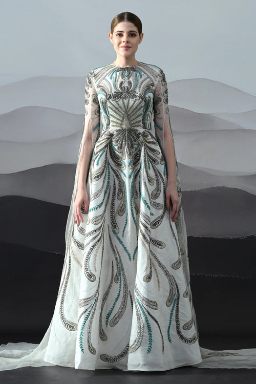 Ivory Gown Defined By Handworked Vines