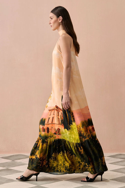 Peach Toscana Maxi Dress