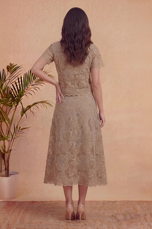 Beige Atelier Skirt Set