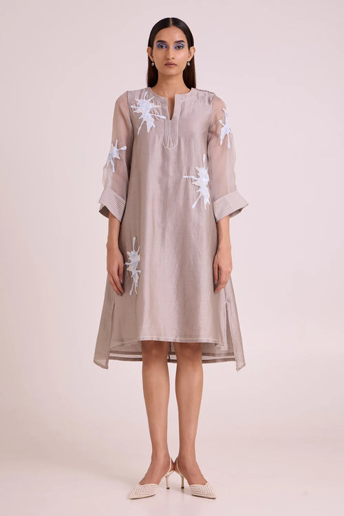 Gracie Graphite With Fern Tunic Dress