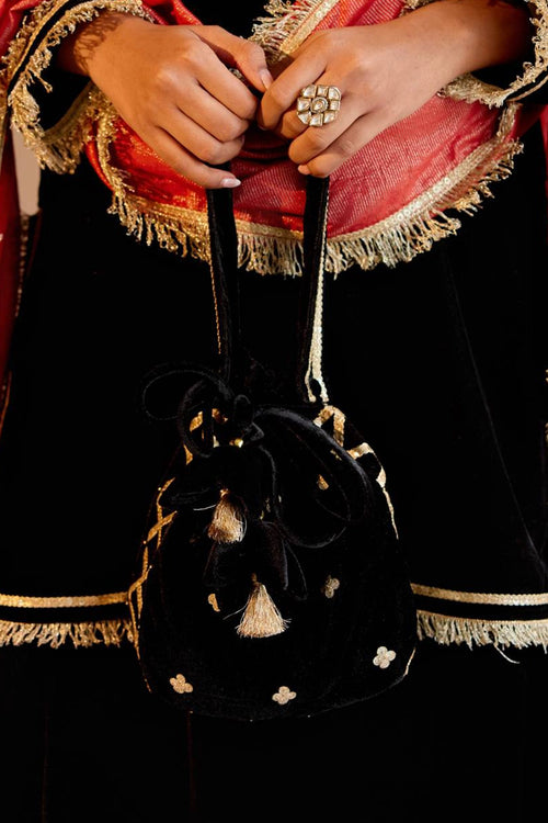 Black Dori Potli Bag
