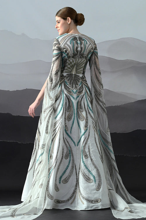 Ivory Gown Defined By Handworked Vines