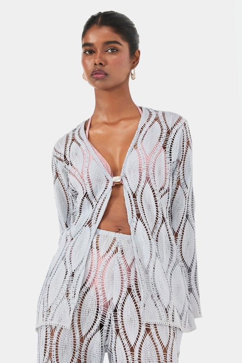 Sky Crochet Full Sleeve Top