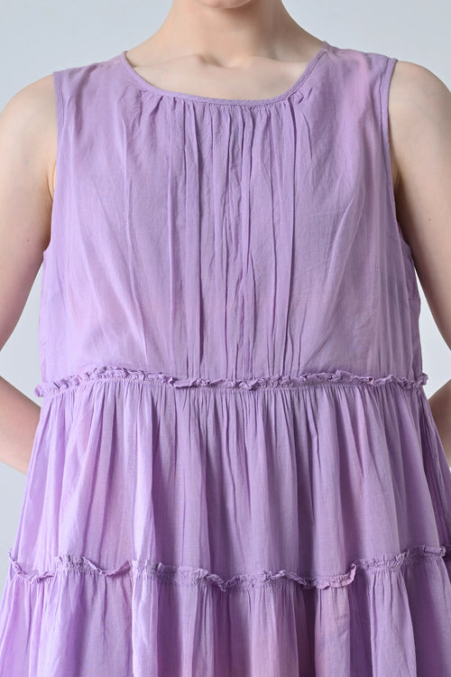 Lilac Breeze Tiered Short Dress