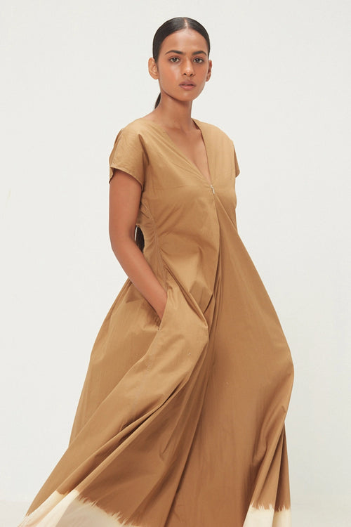 Khaki Brrown Mrida Jumpsuit