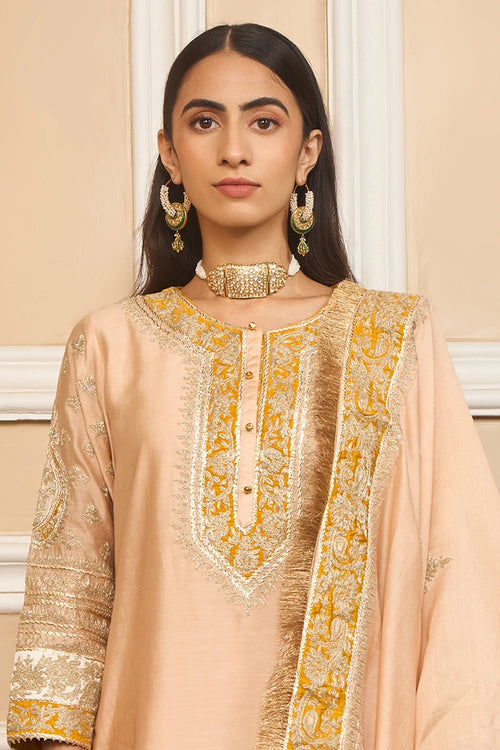 Raina Rosepink Kurta with Sharara and Dupatta