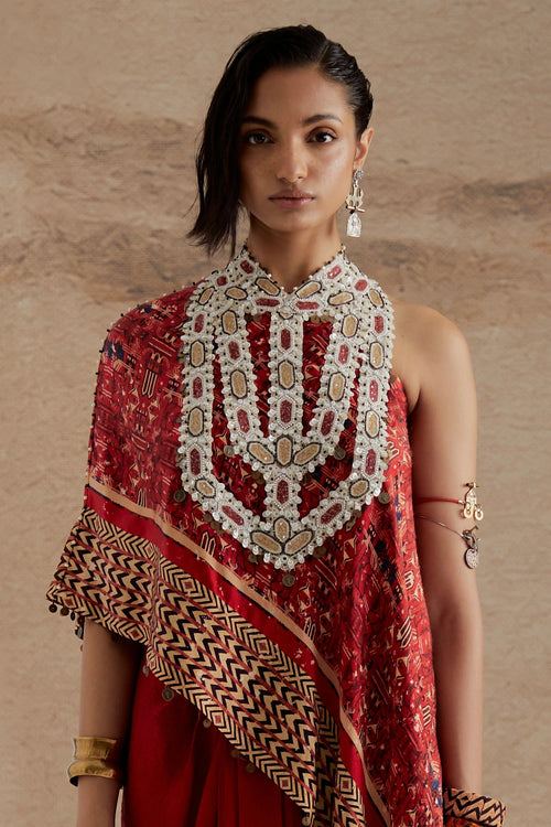 Sindoor Rasa One Shoulder Top Set