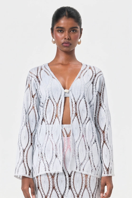 Sky Crochet Full Sleeve Top