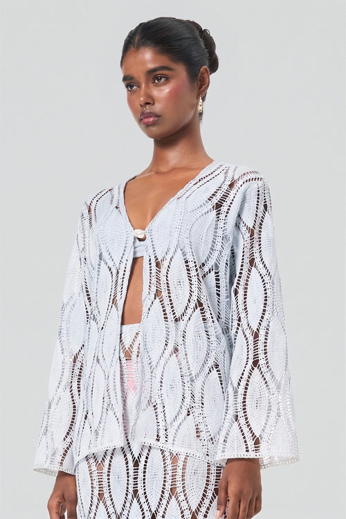 Sky Crochet Full Sleeve Top