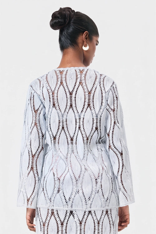 Sky Crochet Full Sleeve Top