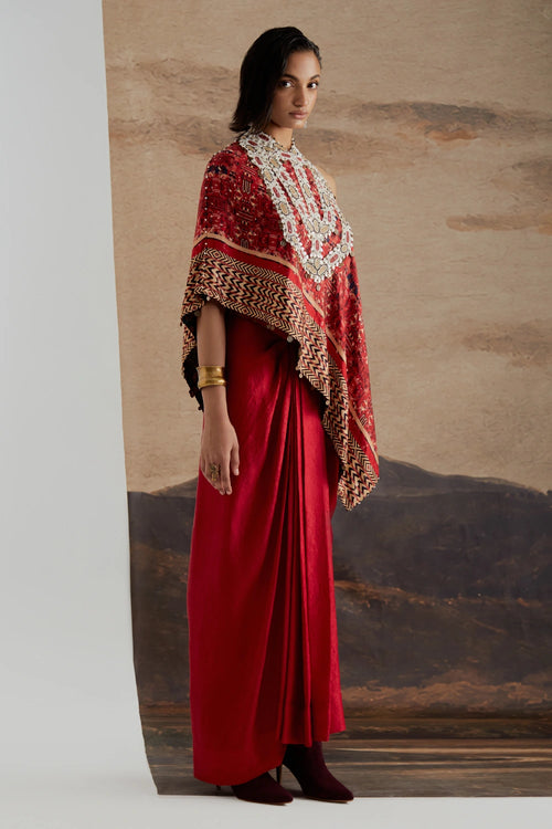Sindoor Rasa One Shoulder Top Set