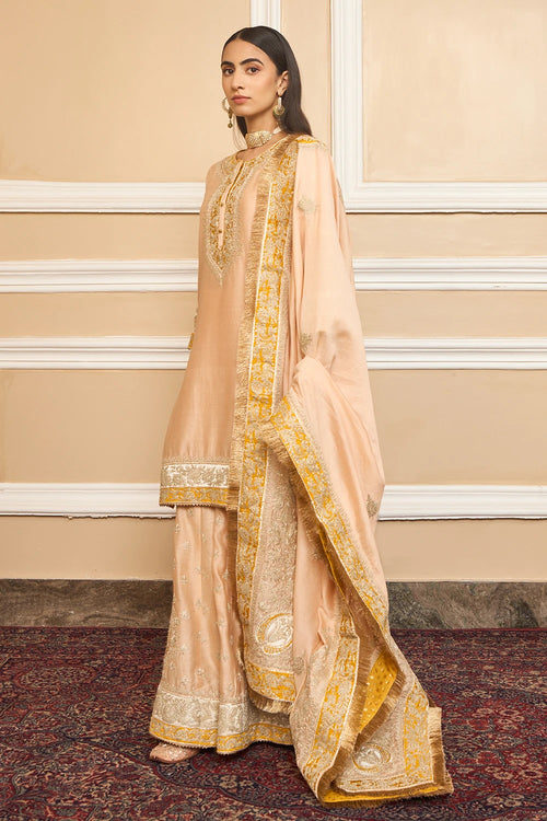 Raina Rosepink Kurta with Sharara and Dupatta