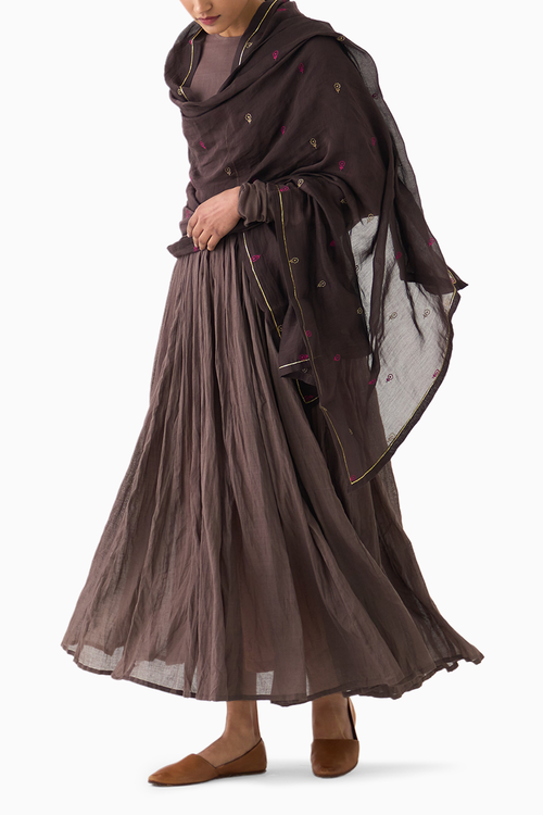 Dandelion Light Wine Chanderi Dupatta