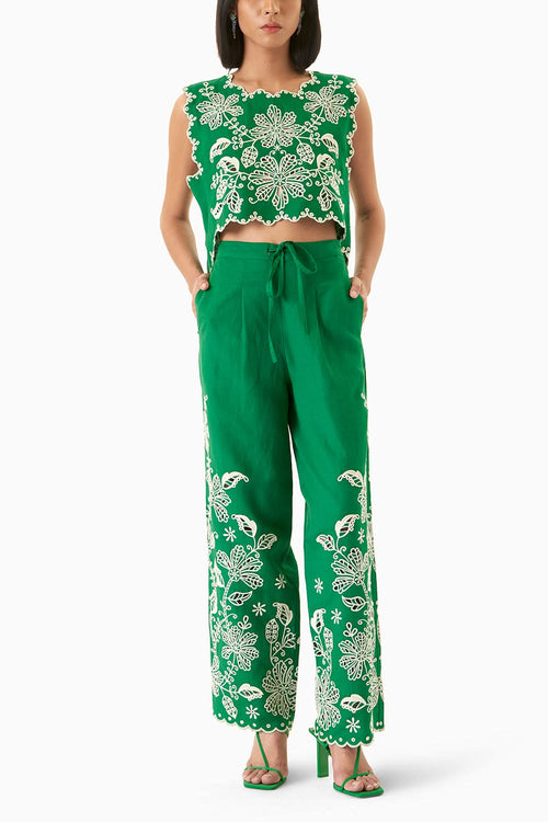 Green Marlyn Shrug with Pants