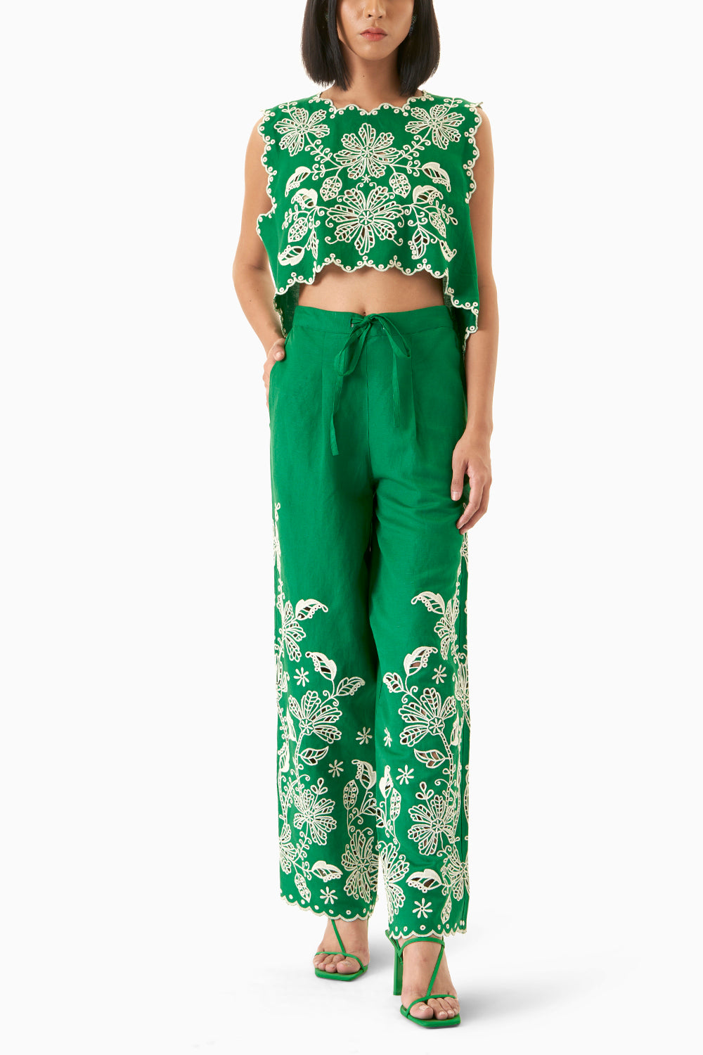 Green Marlyn Shrug with Pants