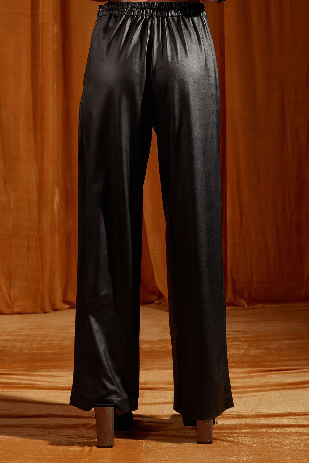 Black Straight-Fit Trousers