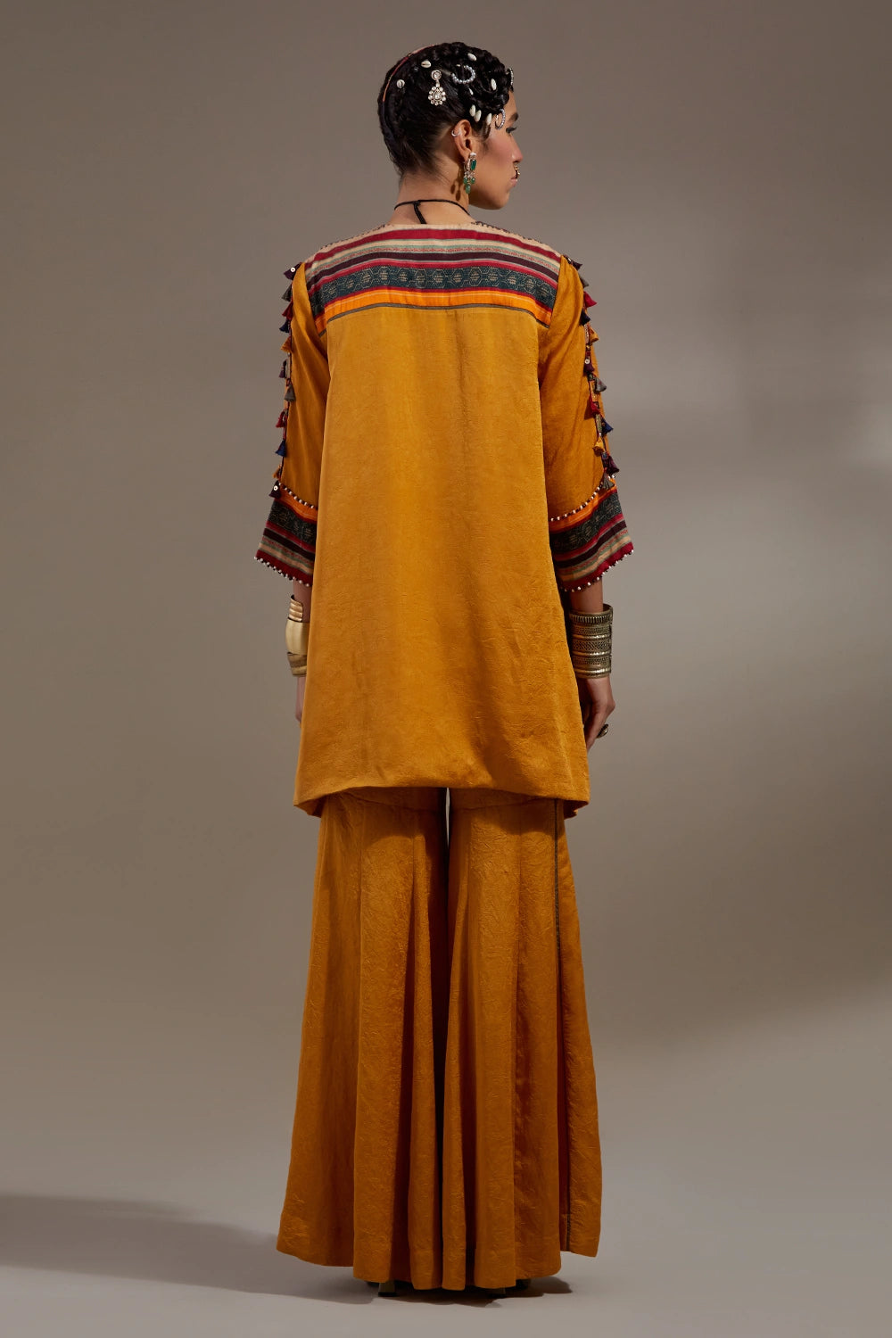 Yellow Topaz Anka Mitra Short Kurta Set