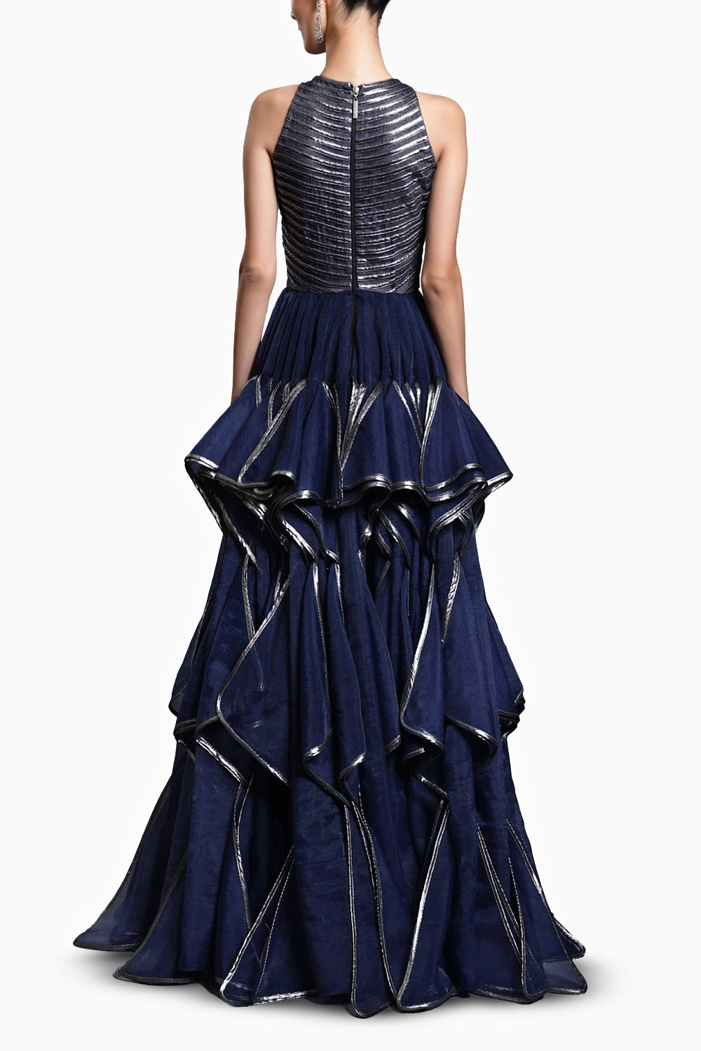 CF Navy Cascade Gown