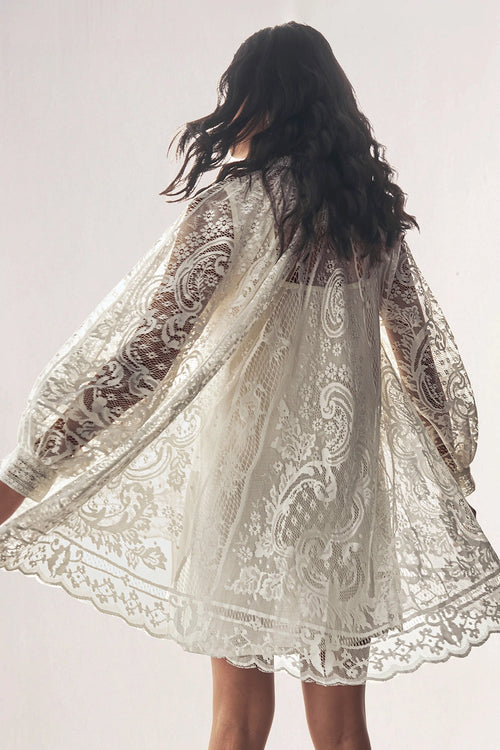 Lace A-Line Mini Dress
