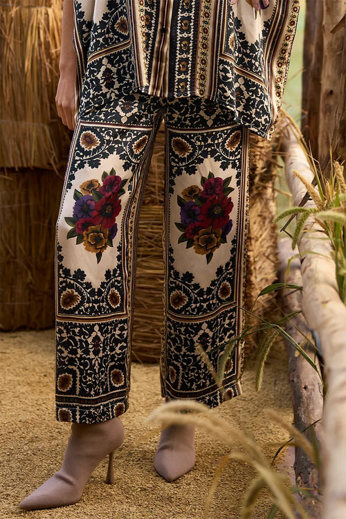 Baroque Printed Boxy Shirt and Straight-Cut Pant Set